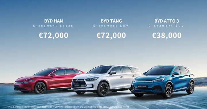 BYD, ecco i prezzi della gamma europea