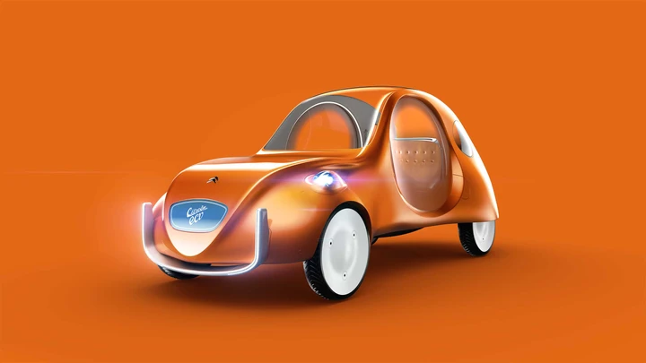Citroën 2 CV: un designer la immagina come auto elettrica