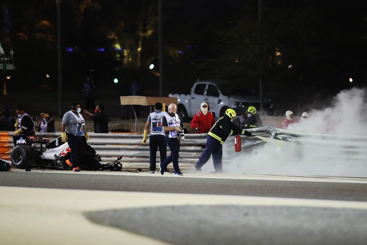 GP del Bahrain: l'incidente della Haas di Grosjean