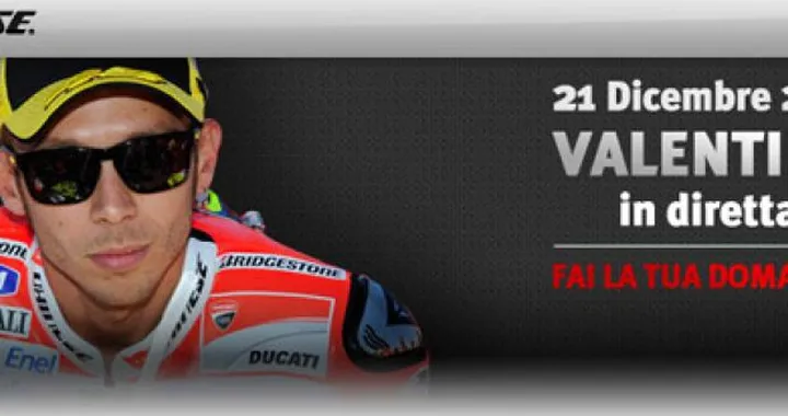 Valentino Rossi in diretta sul Web il 21 dicembre 2011