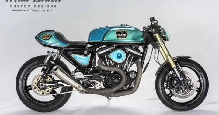 Special: H-D Sportster cafe racer Matt Black Custom Designs