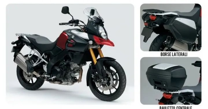 Suzuki V-Strom 1000 ABS 3L 2014 con bauletto e valigie di serie
