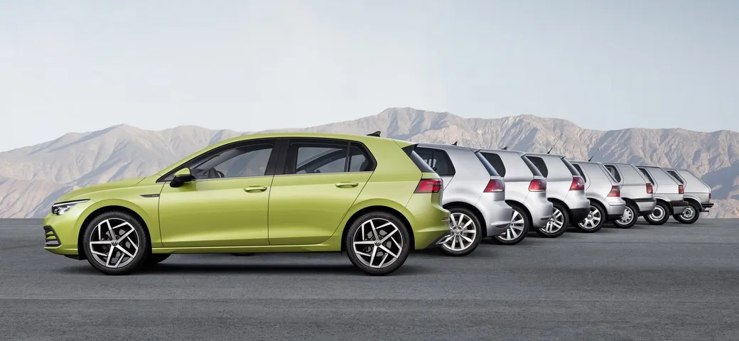 Volkswagen Golf: otto generazioni dal 1974 ad oggi