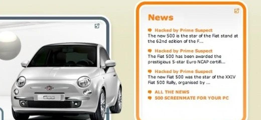 Hacker attacca il sito www.fiat500.com