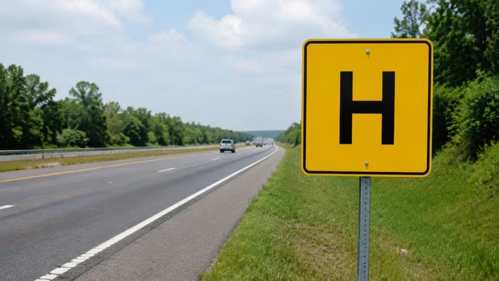 Vedi una H nera su un cartello giallo? Ecco cosa significa davvero