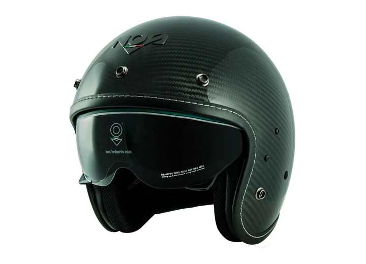 Casco moto NOS NS-1C Carbon: open face italiano