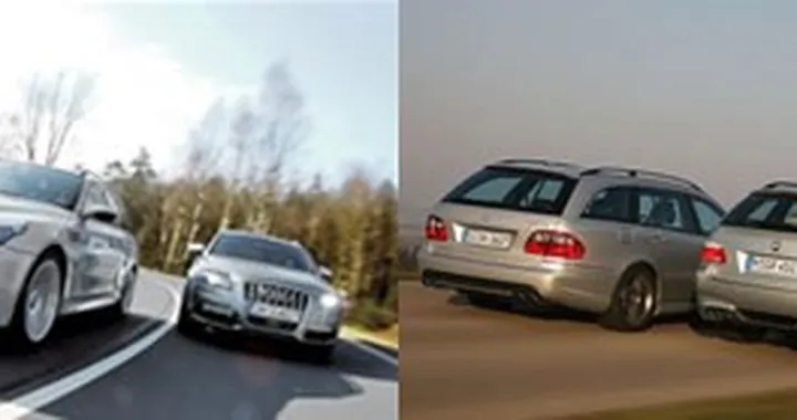 Famiglie di corsa: Audi RS6 Avant, BMW M5 Touring, Mercedes E63 AMG SW