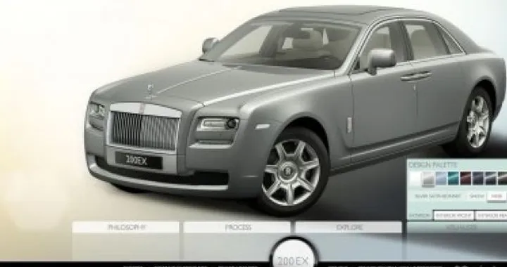 Rolls-Royce: on-line il configuratore della 200EX Concept