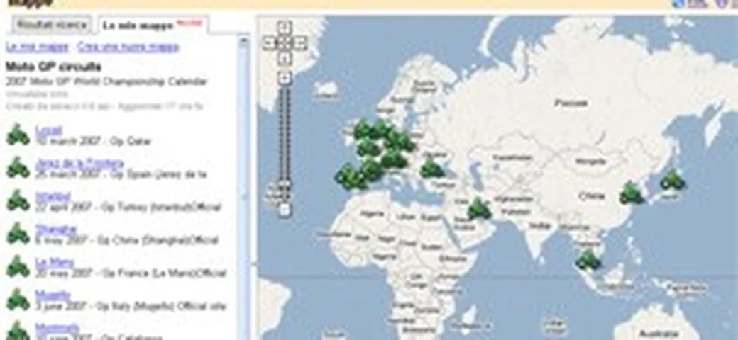 Circuiti della MotoGP su Google Maps