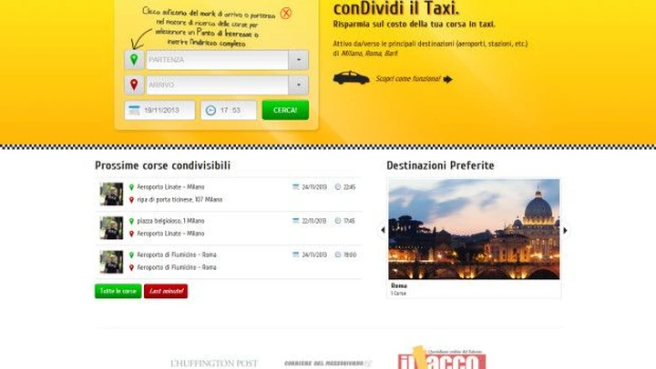 Taxinsieme: arriva il #taxisharing per condividere la tratta in taxi