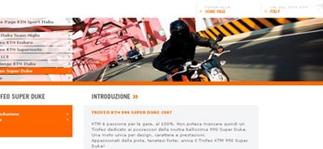 Aperte le iscrizione del Trofeo KTM 990 Super Duke