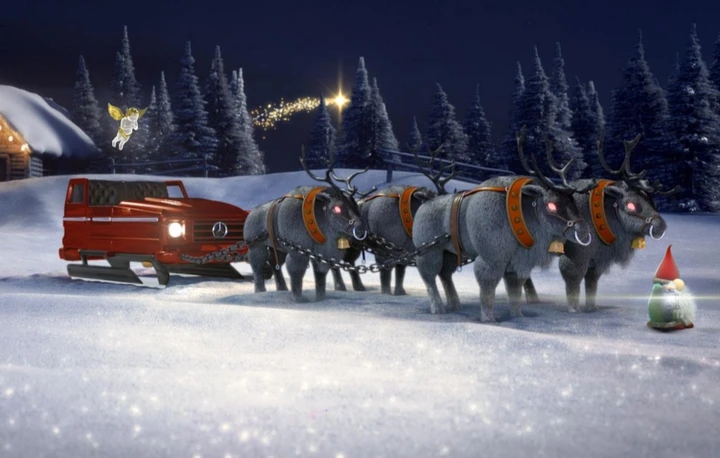 Una slitta per Babbo Natale da parte di Mercedes