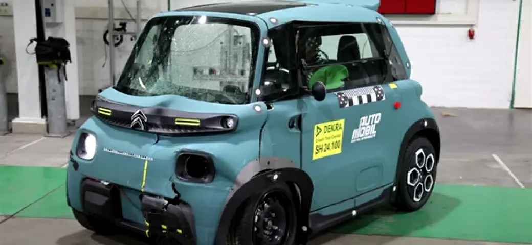 Citroen Ami, quanto è sicura la piccola elettrica da città? I dati dei crash test