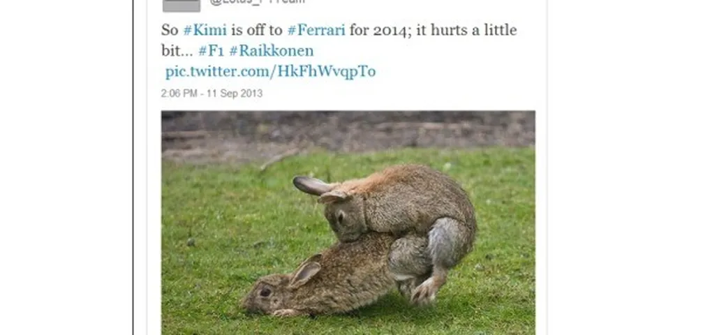 Kimi Raikkonen in Ferrari? Lotus lo comunica così via twitter!