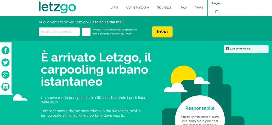 Letzgo: cos'è e come funziona il carpooling urbano