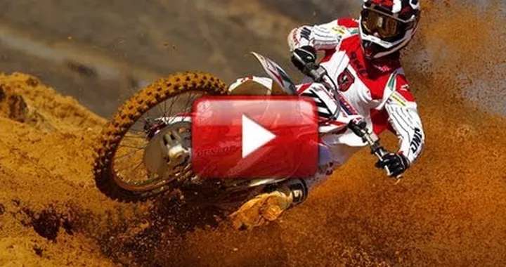 Honda World Motocross 2012 Team Launch - Bobryshev &amp; Gonçalves ripping it up on the CRF450R