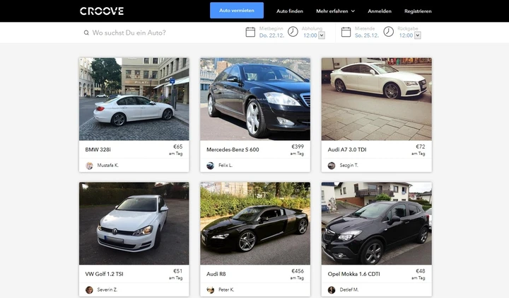 Croove, il nuovo car sharing tedesco
