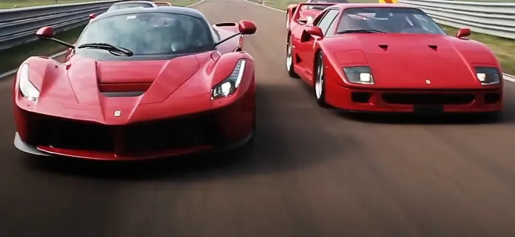 F40, F50, Enzo e LaFerrari a Fiorano [Video]
