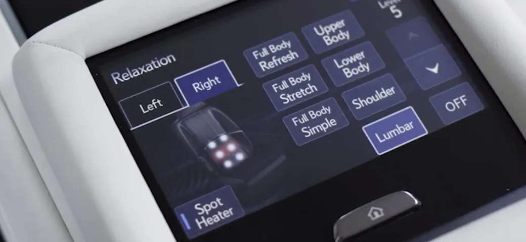 Lexus LS Hybrid: sedili con massaggio Shiatsu