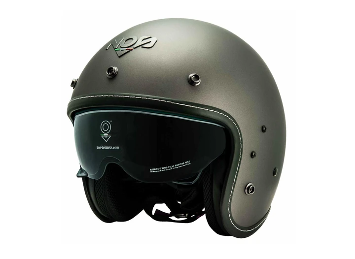 Casco moto NOS NS-1F Titanium Matt