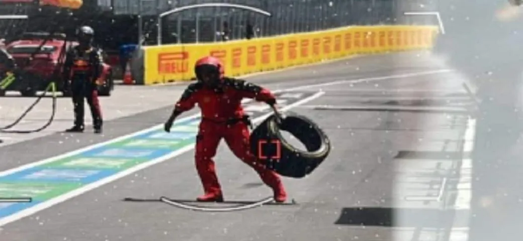 Un meccanico della Ferrari evita la tragedia nel GP Canada: ferma una gomma che rotola nella pit lane