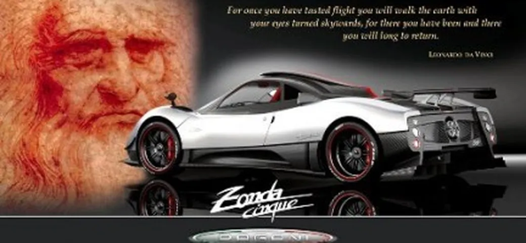 Un suggestivo biglietto da Pagani per augurare buon 2009