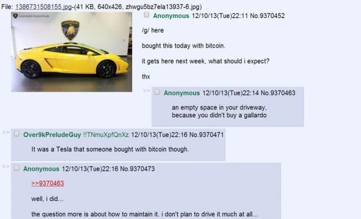 Lamborghini: una Gallardo la prima auto ad essere realmente pagata in bitcoin?