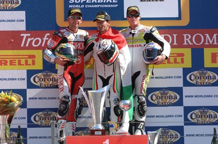 SBK a Vallelunga: tre piloti Suomy sul podio
