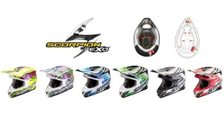Scorpion: casco off-road VX-20 Air colorazioni Geo e Startrooper