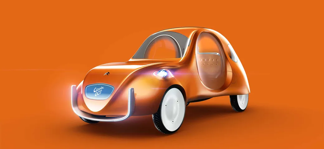 Citroën 2 CV: un designer la immagina come auto elettrica