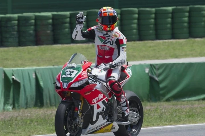 SBK Misano 2014, Melandri due volte terzo: 