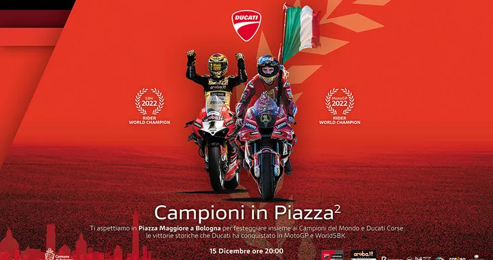 Ducati, Campioni in Piazza²: svelato il programma