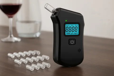 Etilometro Portatile Certificato - Senza Boccaglio, Ricarica USB, Per Uso Domestico E Professionale