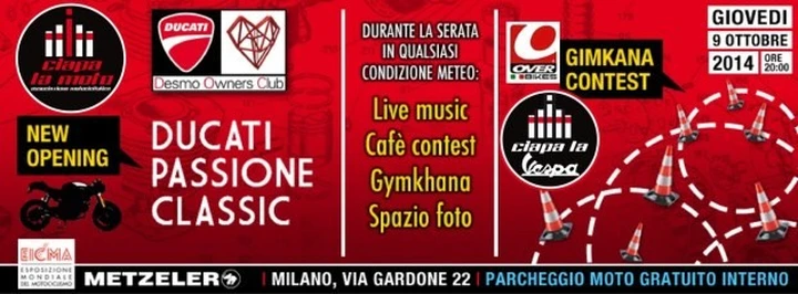 Ducati classiche, Vespa e gimkana a Milano