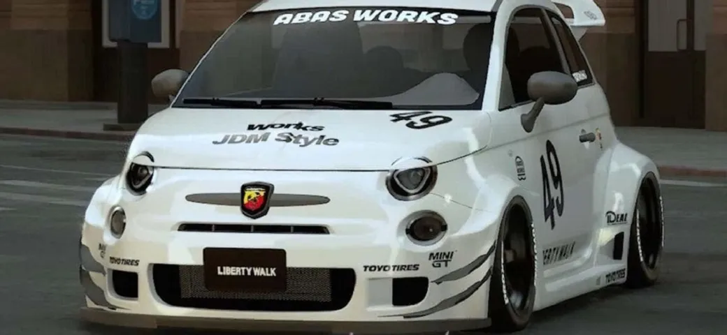 Abarth 595: ancora più aggressiva con il kit di Liberty Walk