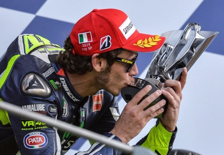 MotoGP Mugello 2014, Valentino Rossi sul podio: 