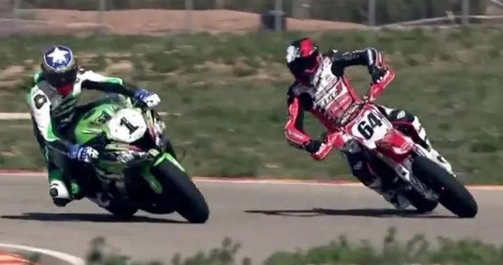 Superbike vs Supermoto: la sfida Michelin [Video]