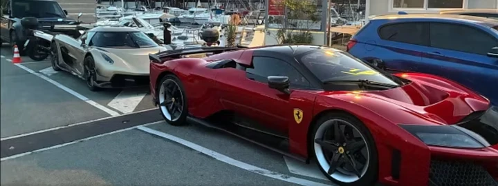 Leonardo Maria del Vecchio e la sua Ferrari F80: avvistamento a Monaco