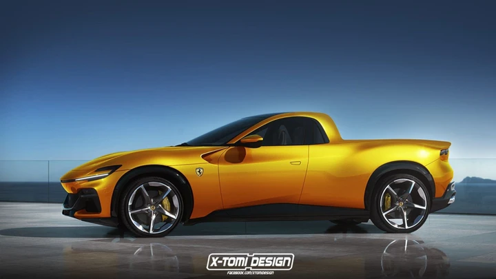 Ferrari Purosangue: in un render diventa pick-up