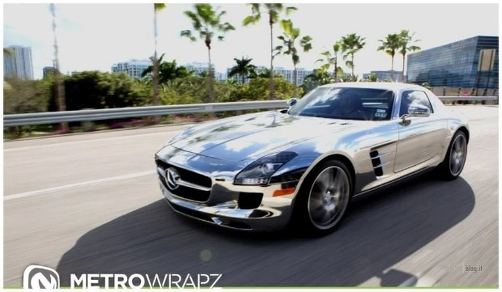 Mercedes SLS AMG cromata: foto e informazioni