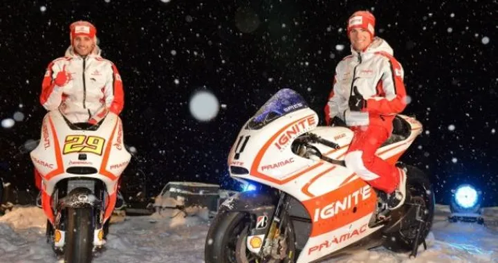 La Ducati Desmosedici GP13 di Iannone e Spies