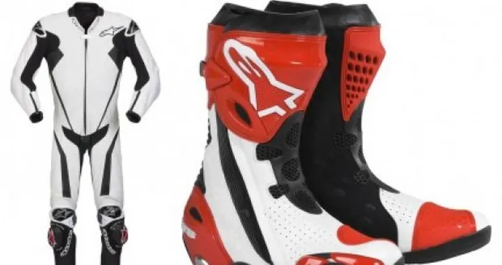 Tuta in pelle Racing Replica e stivali Supertech R Alpinestars