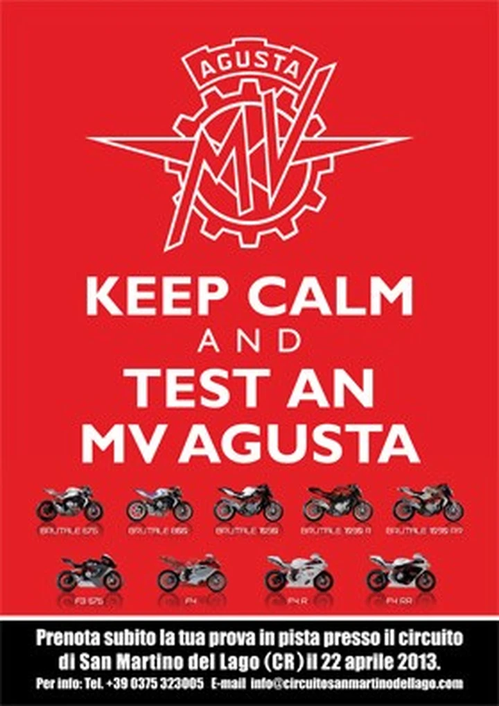 Test Ride MV Agusta a San Martino del Lago
