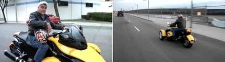 Jay Leno e la numero 1 del Can-Am Spyder