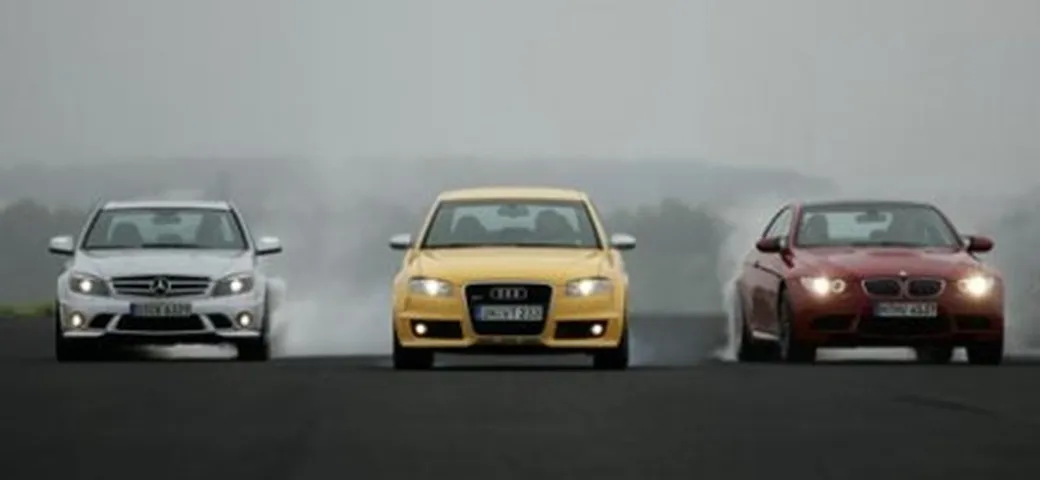 Mercedes C 63 AMG vs BMW M3 vs Audi RS4