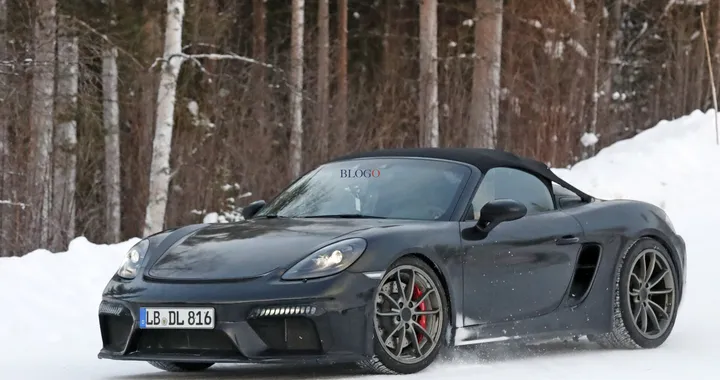 Porsche 718 Boxster Spyder: foto spia sulla neve