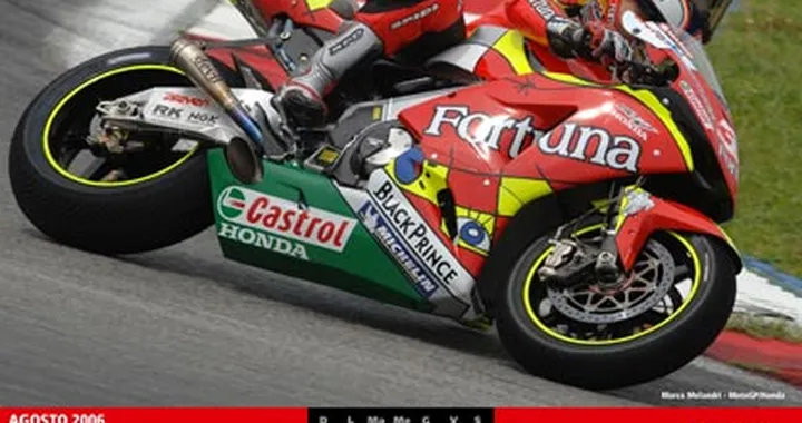 I protagonisti del Motomondiale 2006 nel Calendario