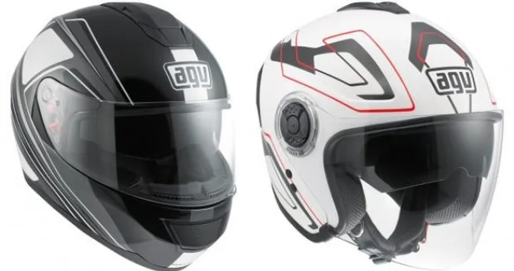 Caschi AGV luminescenti: Strada (integrale) e Fiberlight (jet)