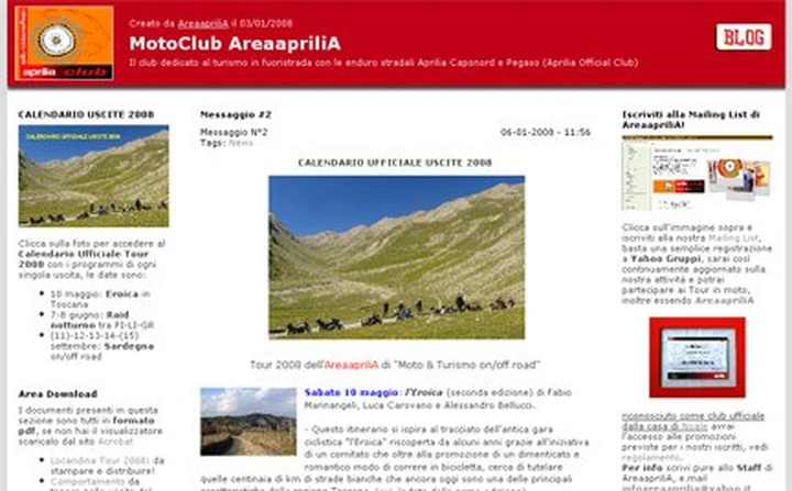 Blog MotoClub AreaapriliA M&TOOR