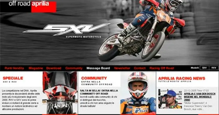 Aprilia dedica un sito all'Offroad
